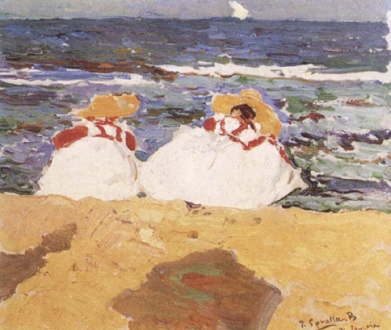 Joaquin Sorolla Y Bastida The Beach at Valencia